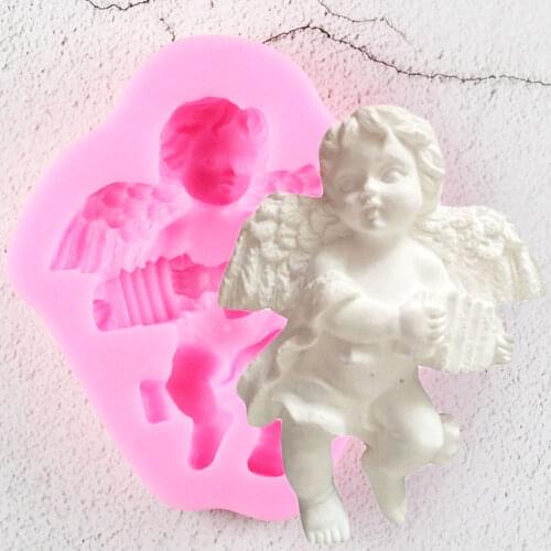 3D Craft Angel Soap Silicone Molds Resin Clay Candle Mold DIY Party Cake Decorating Tools 3D Candy Chocolate Gumpaste Mould