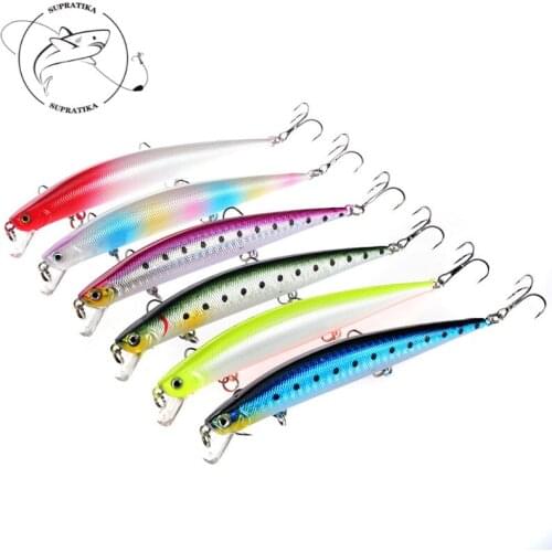 6Colors Artificial Plastic Hard Bait 12.5cm/12.5g Swim bait Outdoor 3D Eyes ABS Bionic Bait 6#With Hook Wobbler Sea Fishing Lure