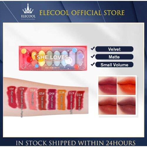 8-color Mini Capsule Lipstick Set Velvet Matte Waterproof Long-lasting Moisturizing Lipstick Lip Makeup TSLM1