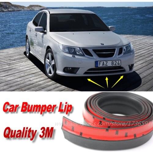 Car Bumper Lips For Saab 9-3 93 Aero MY14 Turbo X / Front Lip Deflector Lips Skirt / Body Kit Strip Body Chassis Side Protection
