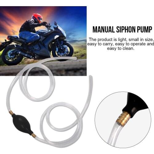 Car Siphon Hose Manual Pump Fuel Pipe Gasoline Rubber Refill Hose Tube Oil Sucker For Car Truck Motorcycle Home Aquarium