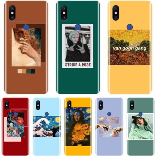 Phone Case For Xiaomi Mi Max Note 1 2 3 Yellow Van Gogh Red Art Mona Lisa Soft Silicone Back Cover For Xiaomi Mi Mix 1 2 2S 3