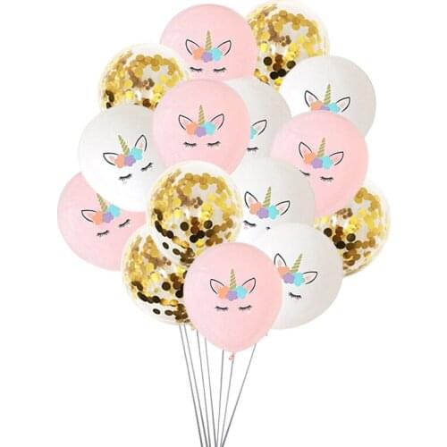 Chicinlife Unicorn Latex Balloon Confetti Balloons Kids Birthday Party Decoration Unicorn Party Balloons Unicorn Supplies