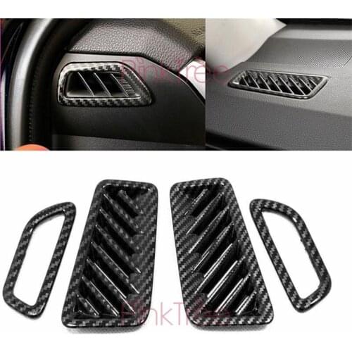 For Toyota RAV4 2019 XA50 Side Wing Dashboard Air Vent AC Outlet Cover Panel Trim Carbon Fiber Color Car Styling Accessories