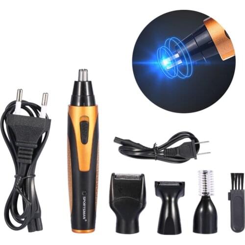 SPORTSMAN 4 In 1 Mens Electric Nose Ear Beard Eyebrow Sideburn Trimmer Shaver Razor Professional Shaving Machine Hair Trimmer