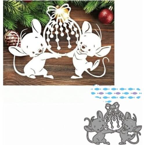 Mouse shape Craft metal cutting dies cut die mold Christmas decor Scrapbook paper craft knife mould blade punch stencils dies