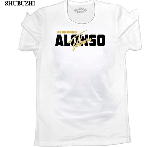 Fernando Alonso Driver Shirt Men Sale Round Neck Tee Shirt Blanc Cotton Simple New Fashion T Shirt Comfortable And Cool
