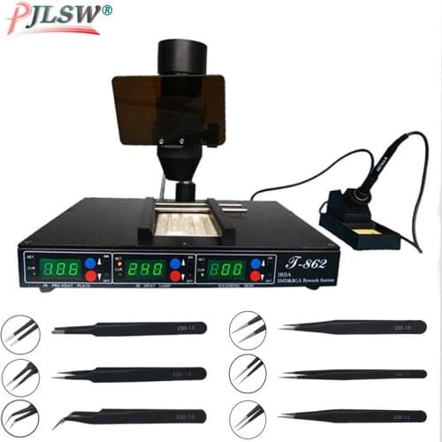 Hot selling PUHUI T862 IRDA Infrared bga rework machine, BGA Welder SMD SMT desoldering Rework Station