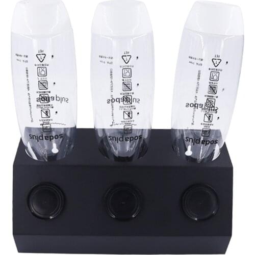 Kitchen Dining Room 2/3/4Holes Draining Rack Soda Bottles Dish Drainer Holder with Pad for Sodastream Accessory