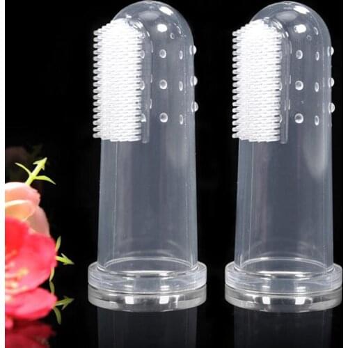 Soft Latex Pet Finger Toothbrush Dog Tooth Cleaner Teeth Cleaning Dental Care Pet Tool LX1796