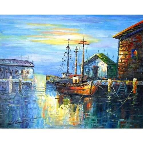 A12192 11CT/14CT/18CT/25CT/28CT oil scenery patterns Counted Cross Stitch DIY Cross Stitch Kits Embroidery Needlework Sets