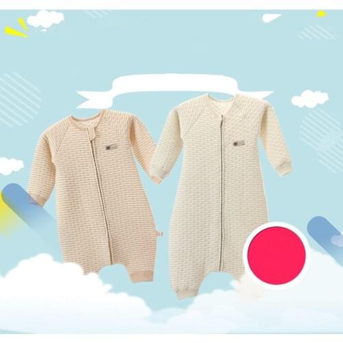 Must-have For Autumn Winter Color Cotton Round Neck Children Warm Sleeping Bag Childrens Anti-kick Quilt One-piece Pajamas