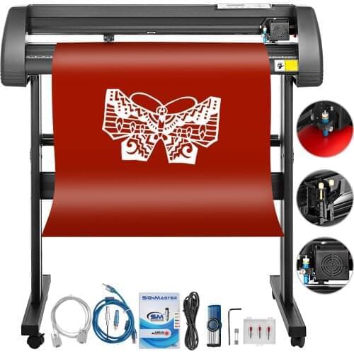 34 Inch Vinyl Cutter Plotter Machine with Stand Signmaster Software 720mm Paper Feed Vinyl Cutter Plotter Sign Making Machine