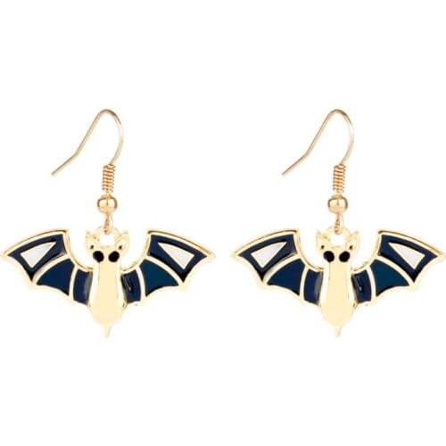 Pendant Earrings Women Earring Enamel Bat Shape Pendant Ear Drop Jewelry Eardrop Accessories Party Gifts