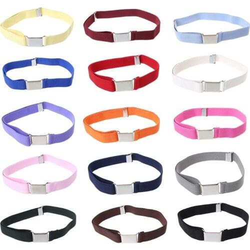 Children Kids Solid Color Unisex Canvas Belts Boys Girls Elastic Belt Adjustable Dropshipping