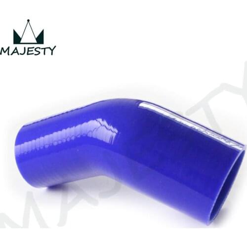 64mm-70mm Racing Silicone Hose Hose 45 Degree Reducer Elbow Pipe Intercooler Turbo Brand new blue