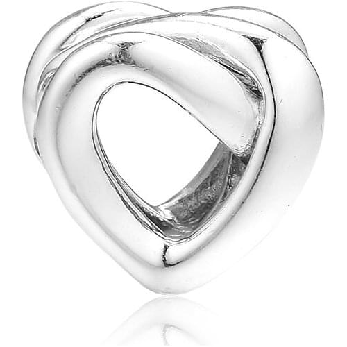 Fit Pandora Bracelets Knotted Heart Charms 925 Original Sterling Silver Beads for Jewelry Making DIY Women Berloque