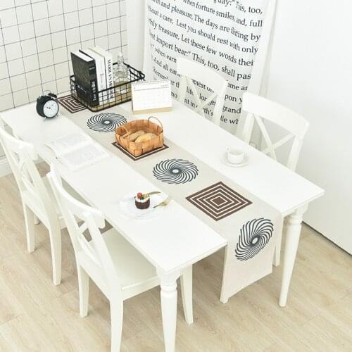 Modern Simple Thick Cotton Linen Table Flag Nordic Coffee Table TV Cabinet Dust-proof Cover Cloth Table Runner Home Supplies