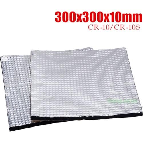 1pcs 300x300mm Heat Insulation Cotton Foil Self-adhesive Insulation Cotton 10mm Thick CR-10/CR-10S Tornado 3D Printer parts
