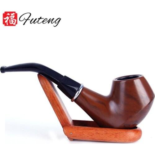 Convenient Smoking Pipe Wood grain radian Acrylic Small Durable Smoking Cigarette Pipe gift box Tobacco Pipes accessories