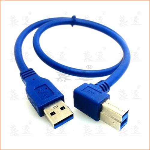 USB 3.0 A Male to Left Angle 90 Degree B Male AM/BM High Speed Printer Cable 0.6m 1m 1.8m 3m