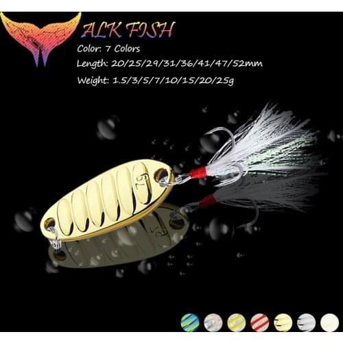 WALK FISH 1PCS Spoon Sequins Fishing Lure Long Shot Luminous Metal Spoon Hard Baits Winter Ice Fishing Tackle Artificial Bait