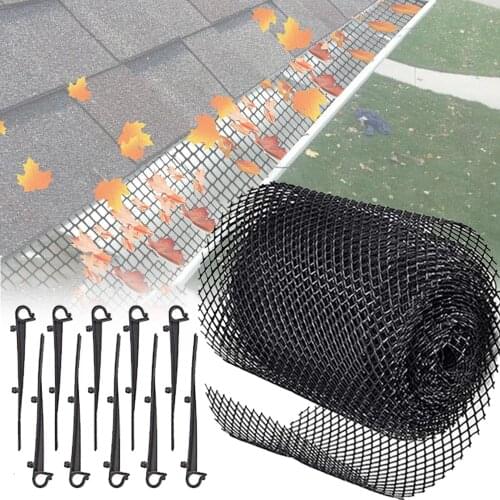 Gutter Guard Multifunctional Protective Net Cover For Drainage Eaves Net Deciduous Net Stops Leaves Anti Clogging Mesh Cover