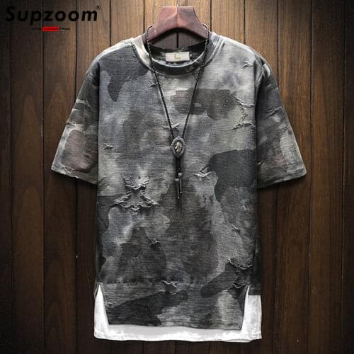 2020 New Arrival Tshirt Hot Sale Collar Short Loose Camouflage Print O-neck Cotton Casual Brand Clothing 3d T Shirt Hip Hop