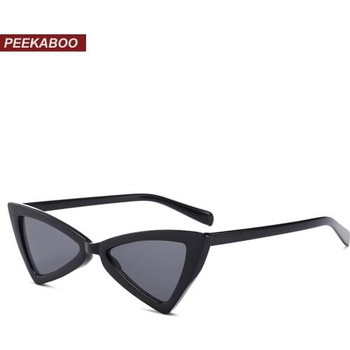 Peekaboo red triangle sunglasses women cat eye vintage black leopard cheap butterfly sun glasses female new year gift 2018