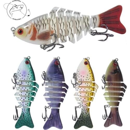15.5G/10CM Artificial Sinking Seven Sections Popper Plastic Hard Bait 3D Eyes Bionic Bait FreshwaterSea Fishing Lure Outdoor