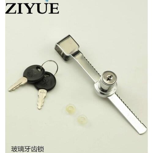 2pcs Free Shipping Showcase Showcase Display Case Cabinet Sliding Glass Door Lock with Keys