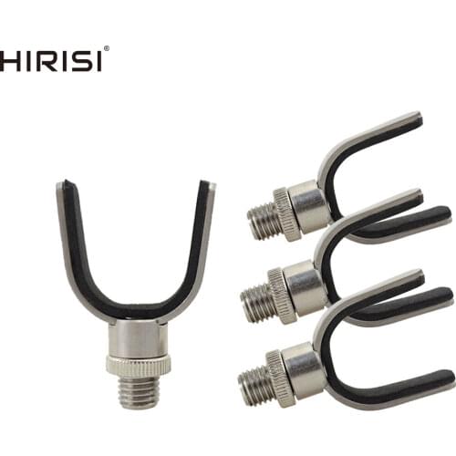 4 x Carp fishing rod pod rest head stainless steel fishing rod holders for fishing bank sticks buzz bar fishing tackle tools