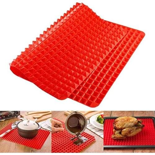 40x27 Red Bakeware Pans Reusable Silicone Healthy Cooking Baking Mat Non-stick Pads Cooking Mat for Oven Barbecue Mat