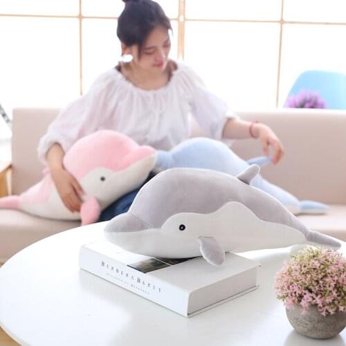 50CM Hot Sale New High Quality Dolphins Pillow Plush Animal Toy Present for Lovers 1pc