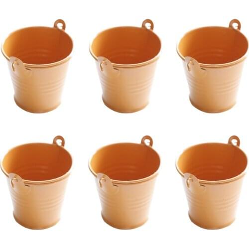 6x Mini Party Buckets Candy Sweets Favours Wedding Event Pots Treats Gifts
