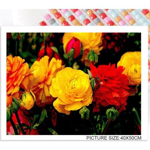 Chrysanthemum Diamond Painting Home Decoration Wall Art DIY Flower 5D Square Round Mosaic Sticker Diamond Embroidery Handmade