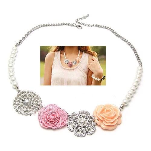 Statement Necklaces & Pendants for Women Fashion Simulated Pearl Beads Choker Collares Femme Accessories