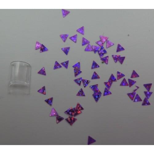 GD25-5 20g/bag Cute Laser Hot Pink Triangle Nail Art Shinny Glitter Cute Decoration Nail Art Decoration