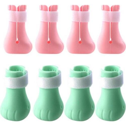 Hot Silicone Cat Grooming Supplies Anti-Scratch Shoes For Cats Adjustable Pet Cat Boots Bath Washing Cat Claw Cover Protector