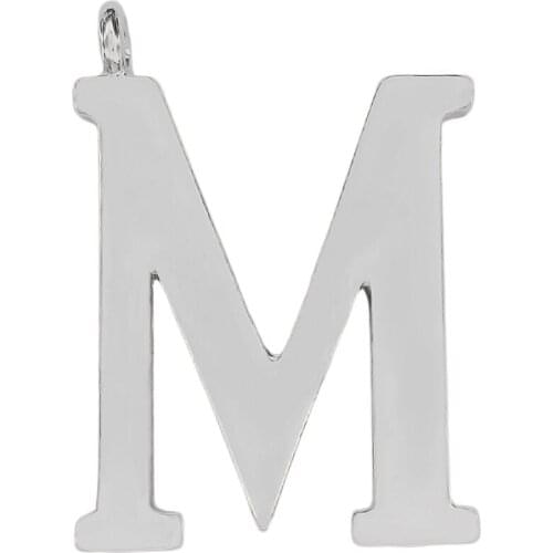 Jewelry Making Diy Customize Design Metal Greek Alphabet Letters M Pendants