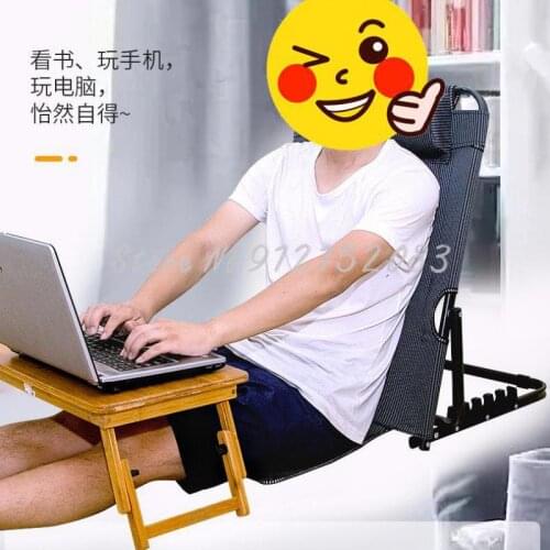 Bed back chair college student dormitory artifact tatami folding computer seat soft cushion lazy small sofa