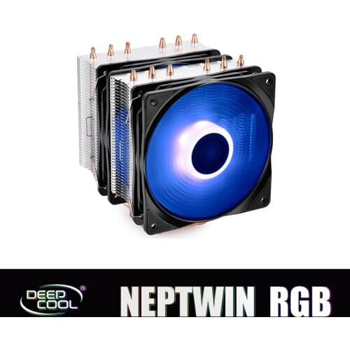 DEEPCOOL NEPTWIN RGB Cooler fan CPU radiator fan i5 i7 all copper 6 heat pipe mute amd computer cpu fan fans & cooling cpu