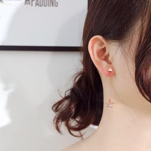 GorGor Jewelry Hot Sale Exquisite Star Earrings Women Elegant Dress Ladies Personality Temperament Originality Statement TE583
