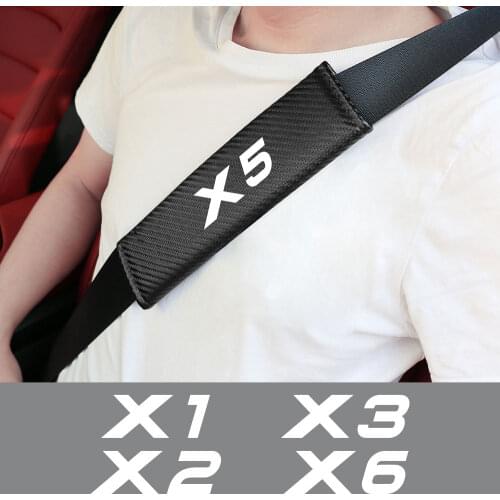 2PCS Car Seat Belt Shoulder Pad Safety Cover For BMW X5 E70 F15 G05 X1 F48 X3 F25 X6 E71 X2 F39 X4 F26 X7 Auto Accessories