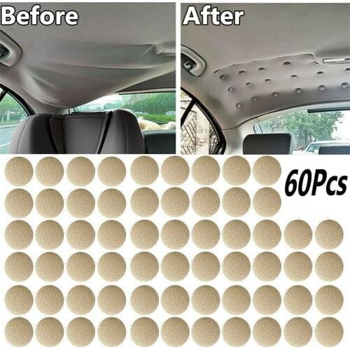 60Pcs Car Roof Buckles Car Interior Ceiling Cloth Fixing Screw Cap Roof Snap Rivets Retainer Automotive Headliner Repair Button