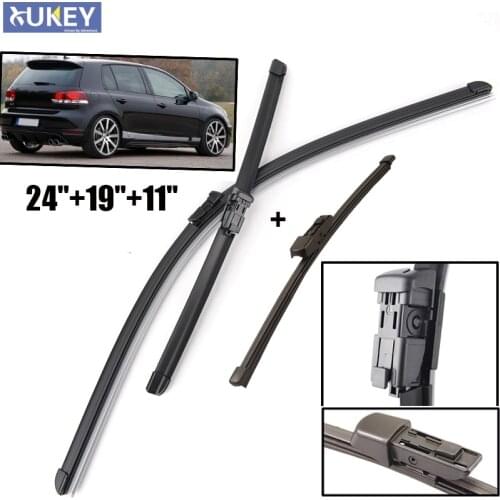 Xukey Windshield Windscreen Wiper Blades For VW GOLF 6 Hatchback 2008 2009 2010 2011 2012 Front Rear Window Wiper