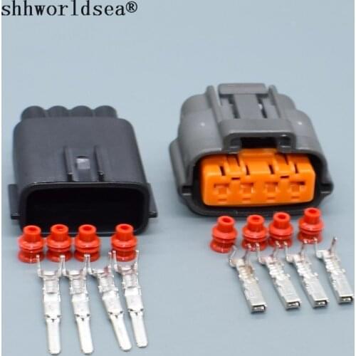 Shhworldsea 4 Pin male female Way for Nissan Auto Connector Throttle Position Sensor Socket Plug For Mazda FD RX7 6195-0030