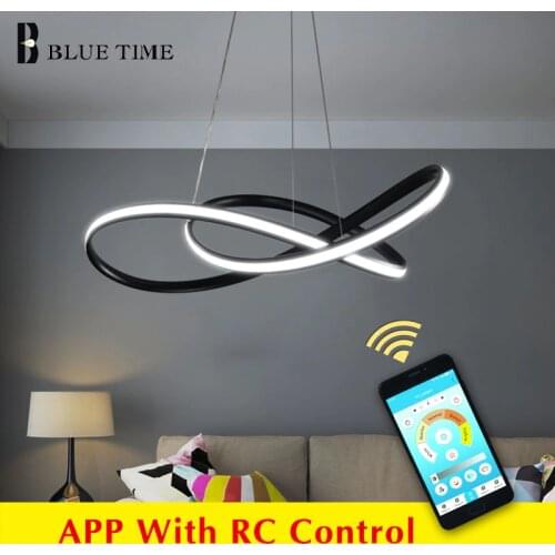 Lustre Modern Led Chadnelier White&Black&Gold Bodys Ceiling Mount Chandelier Lighting Living room Kitchen Dining room Luminaires