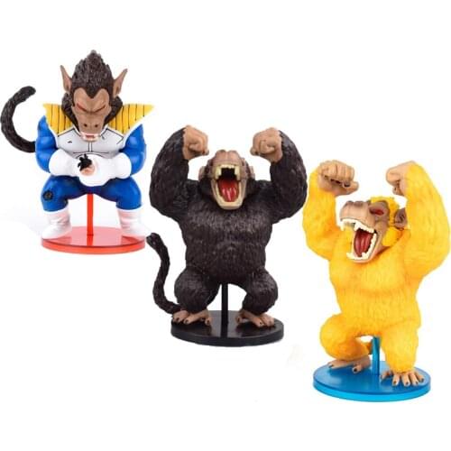 Dragon Ball Anime DBZ GK Gorilla Orangutan Goku Great Ape Goku Vegeta Statues Figurine Model Doll Collection Birthday Gifts 14CM