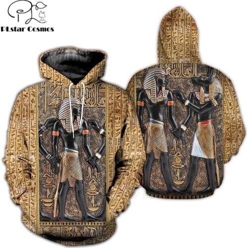 Mysterious retro ancient Horus Egypt goddess Pharaoh totem 3d hoodies/Sweatshirt Winter autumn funny long sleeve streetwear-1